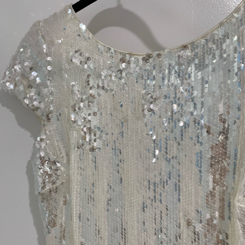 Dress the Population-Tabitha Wht Sequin Mini Dress - Picture 4 of 7